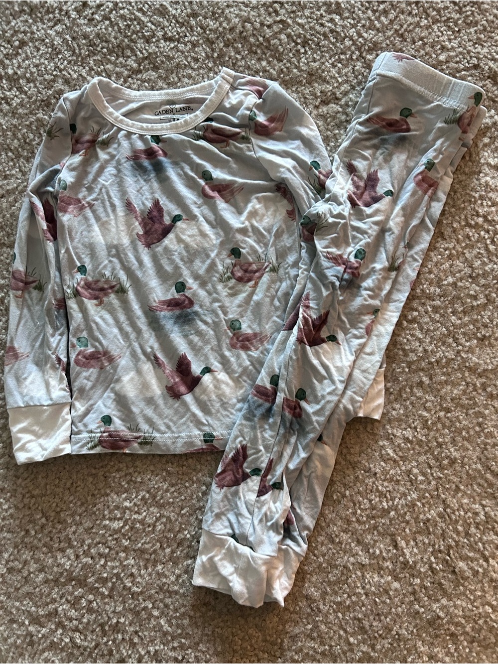 Caden lane Duck Print Pajama Set